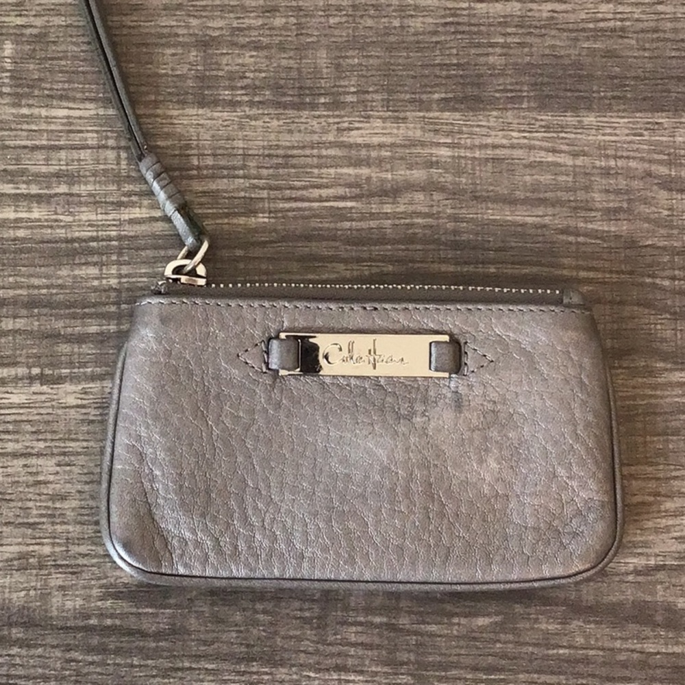 Cole Haan Gray Leather Coin/Key Case